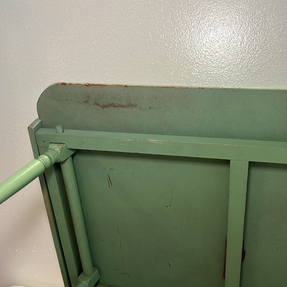 VTG 1940’s TV BED BREAKFAST TRAY 20”x 15”x 8.5” Folding Wood~The Golden Rule~USA - Picture 11 of 15